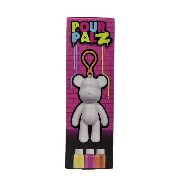 Pour Palz 3.2" Key Ring Bear DIY Paint & Pour Craft Kit - Picture 5 of 6